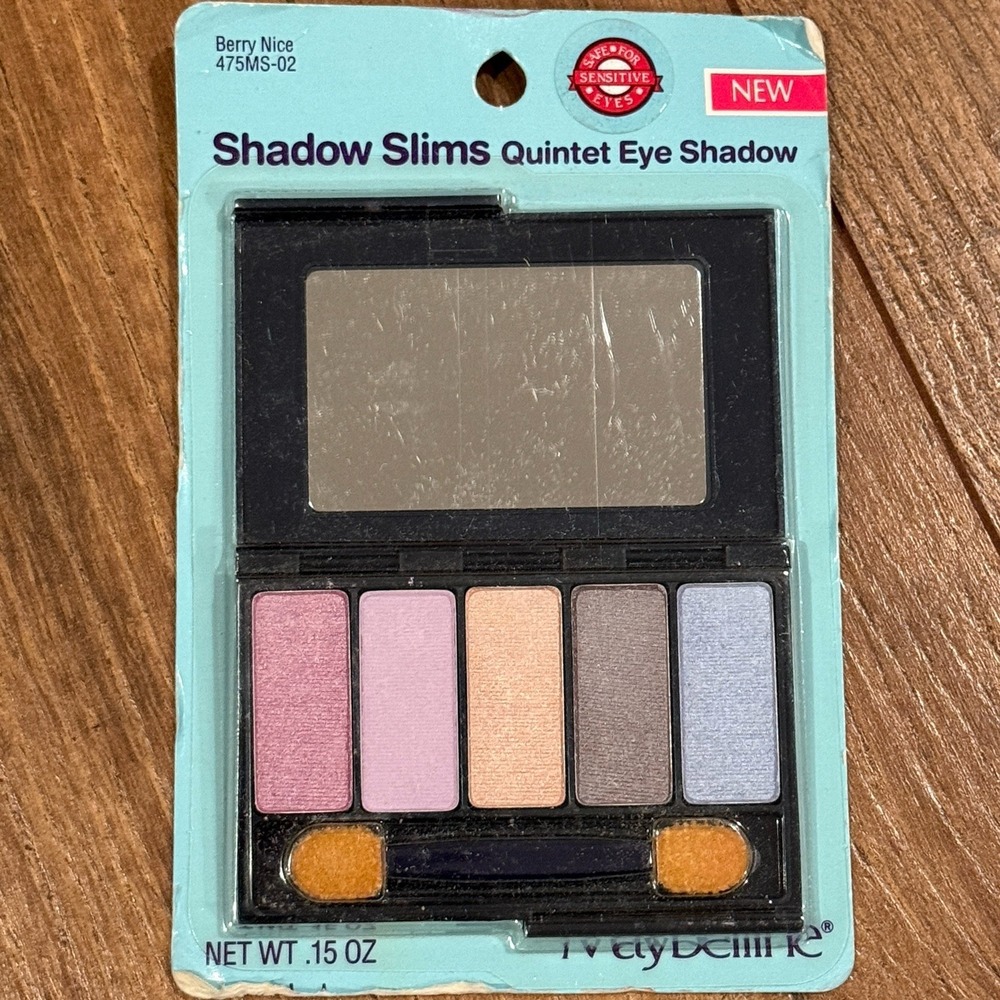 NEW Vtg Maybelline Shadow Slims Quintet Eye Shadow Berry Nice Palette Purple